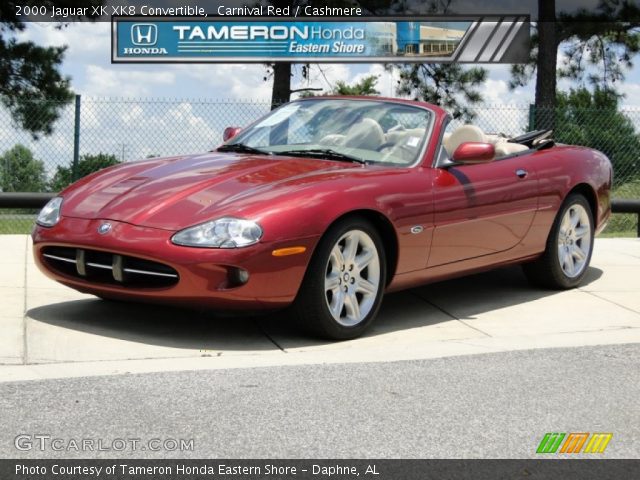 2000 Jaguar XK XK8 Convertible in Carnival Red