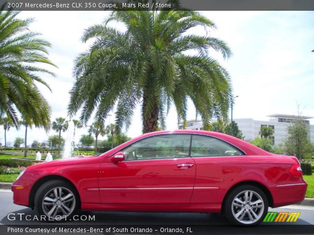 2007 Mercedes-Benz CLK 350 Coupe in Mars Red
