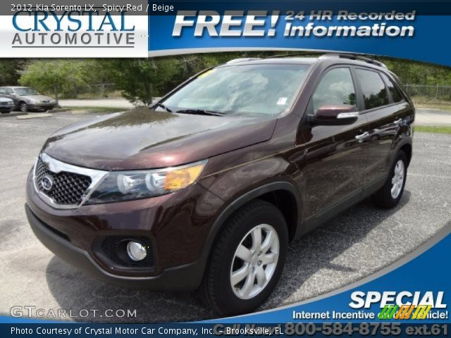 2012 Kia Sorento LX in Spicy Red