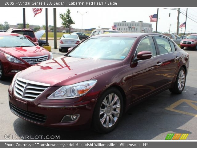 2009 Hyundai Genesis 3.8 Sedan in Cabernet Red Pearl
