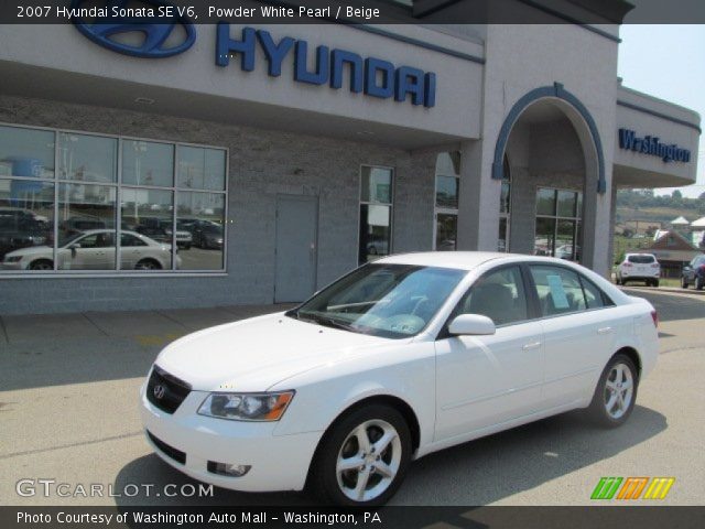 2007 Hyundai Sonata SE V6 in Powder White Pearl