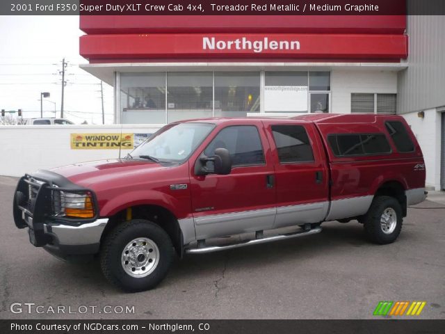 2001 Ford F350 Super Duty XLT Crew Cab 4x4 in Toreador Red Metallic