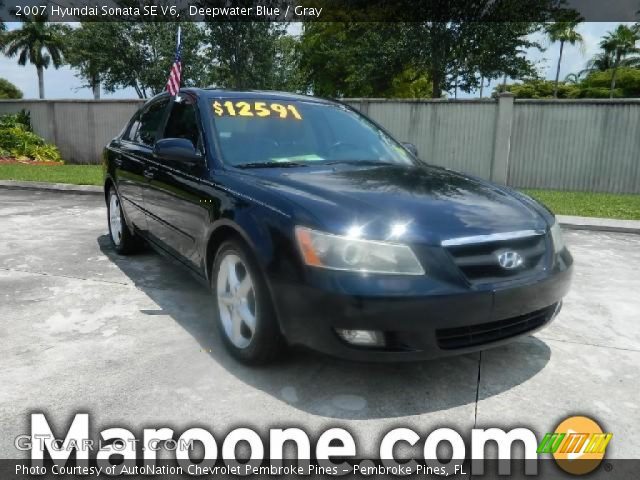 2007 Hyundai Sonata SE V6 in Deepwater Blue