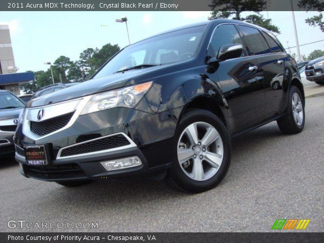 2011 Acura MDX Technology in Crystal Black Pearl