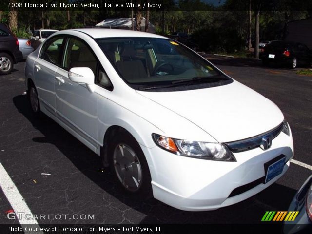 2008 Honda Civic Hybrid Sedan in Taffeta White