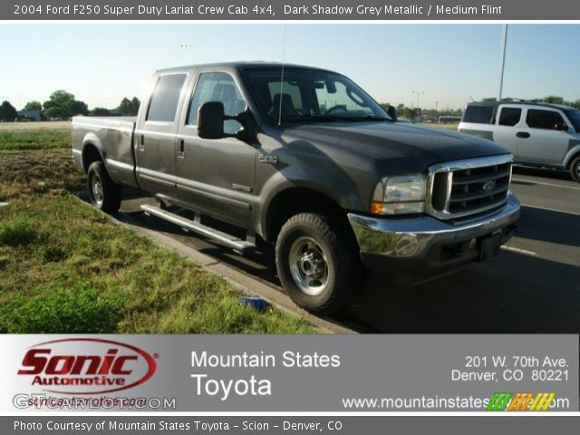 2004 Ford F250 Super Duty Lariat Crew Cab 4x4 in Dark Shadow Grey Metallic