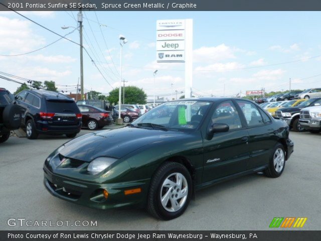 2001 Pontiac Sunfire SE Sedan in Spruce Green Metallic