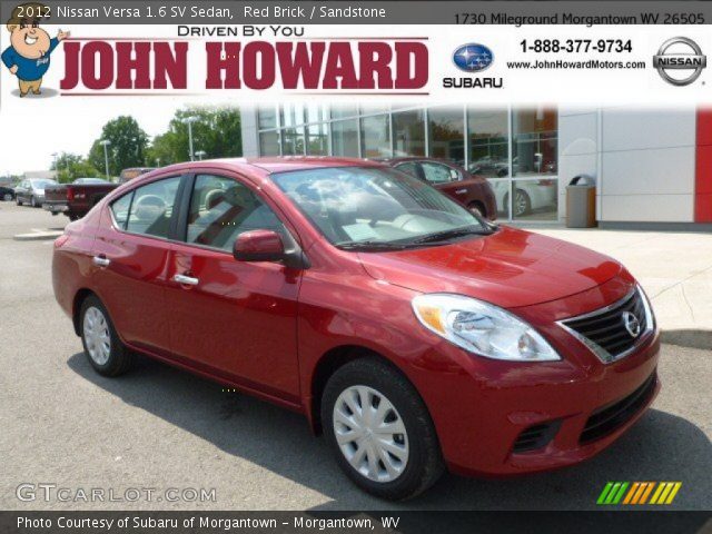 2012 Nissan Versa 1.6 SV Sedan in Red Brick