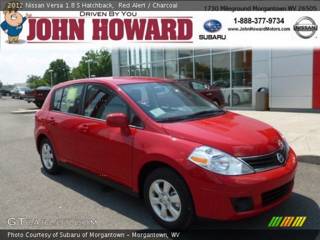 2012 Nissan Versa 1.8 S Hatchback in Red Alert