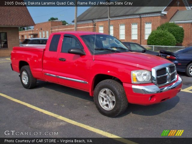2005 Dodge Dakota Laramie Quad Cab in Flame Red