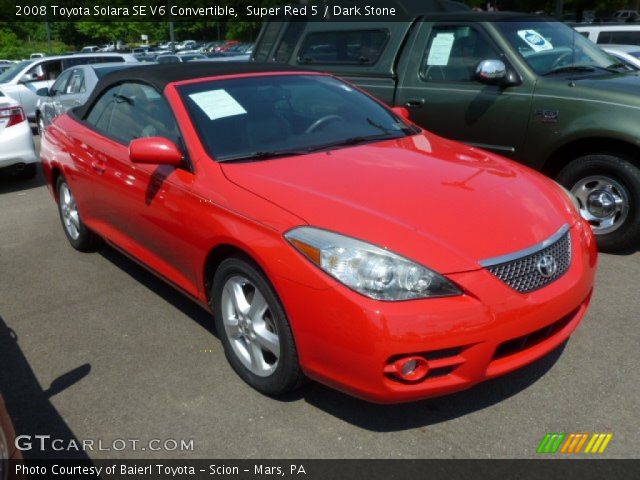 2008 Toyota Solara SE V6 Convertible in Super Red 5