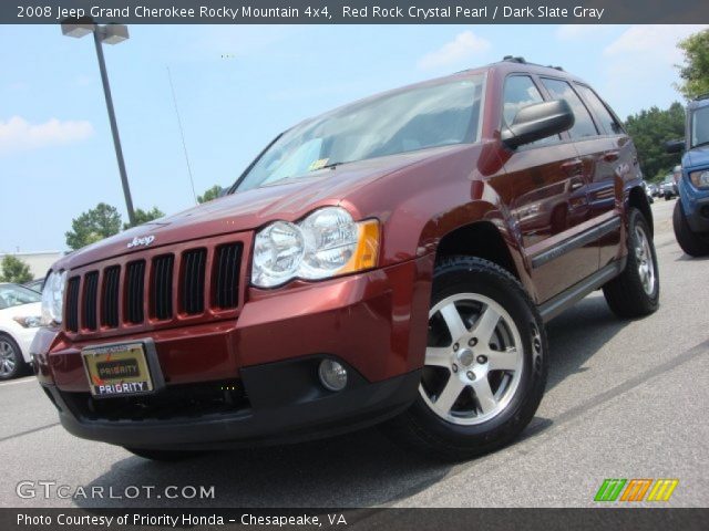 2008 Jeep Grand Cherokee Rocky Mountain 4x4 in Red Rock Crystal Pearl