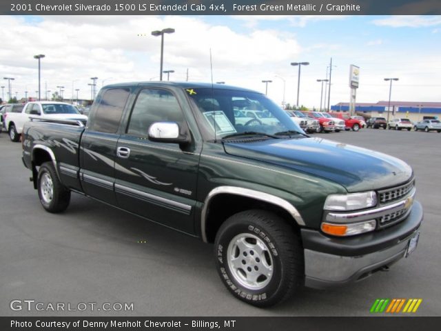 2001 Chevrolet Silverado 1500 LS Extended Cab 4x4 in Forest Green Metallic