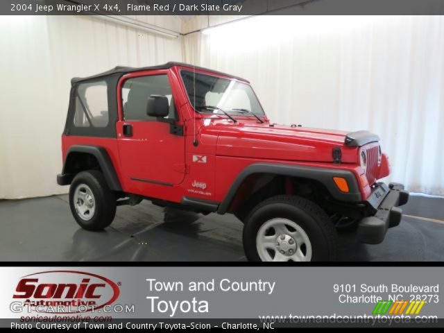 2004 Jeep Wrangler X 4x4 in Flame Red