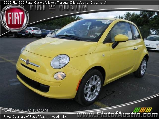 2012 Fiat 500 Pop in Giallo (Yellow)