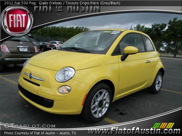 2012 Fiat 500 Pop in Giallo (Yellow)