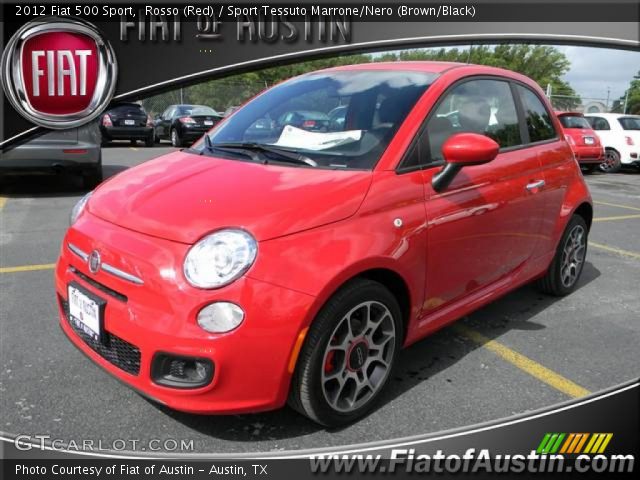 2012 Fiat 500 Sport in Rosso (Red)