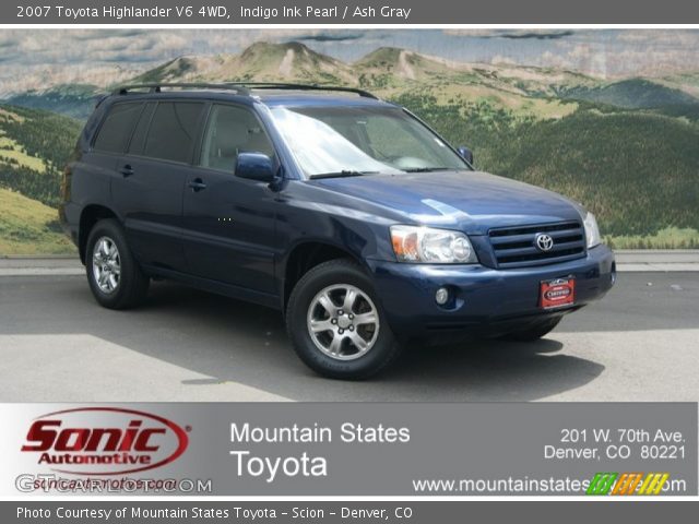 2007 Toyota Highlander V6 4WD in Indigo Ink Pearl