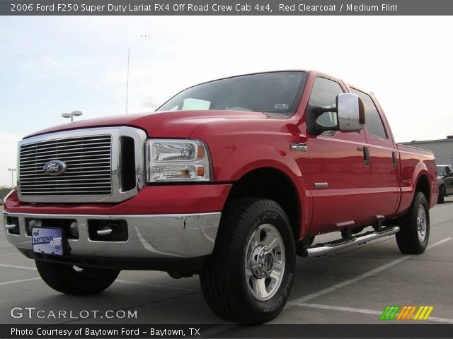 2006 Ford F250 Super Duty Lariat FX4 Off Road Crew Cab 4x4 in Red Clearcoat