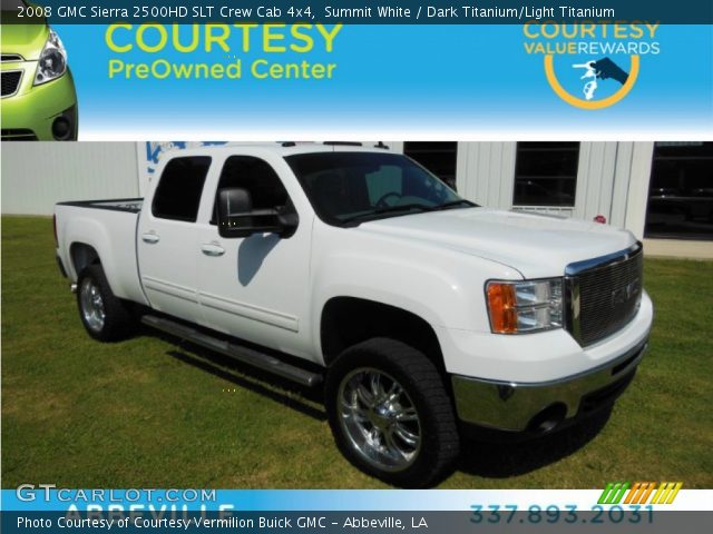 2008 GMC Sierra 2500HD SLT Crew Cab 4x4 in Summit White