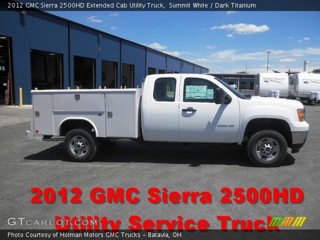 2012 GMC Sierra 2500HD Extended Cab Utility Truck in Summit White