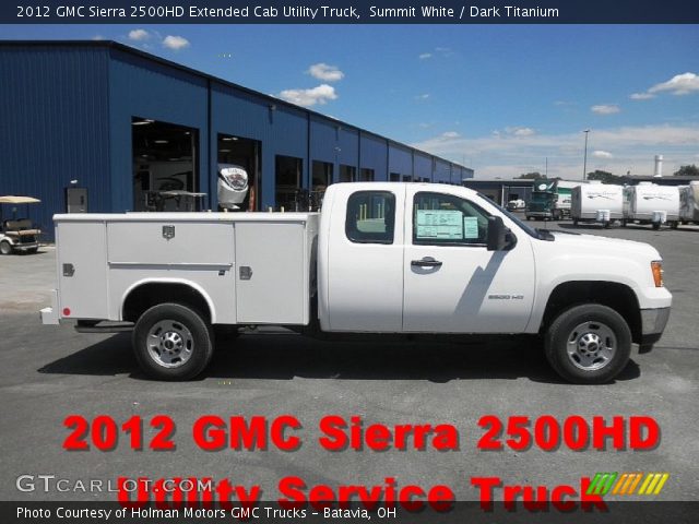 2012 GMC Sierra 2500HD Extended Cab Utility Truck in Summit White