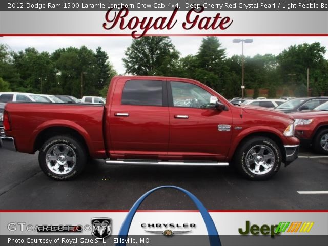 2012 Dodge Ram 1500 Laramie Longhorn Crew Cab 4x4 in Deep Cherry Red Crystal Pearl