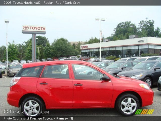 2005 Toyota Matrix AWD in Radiant Red