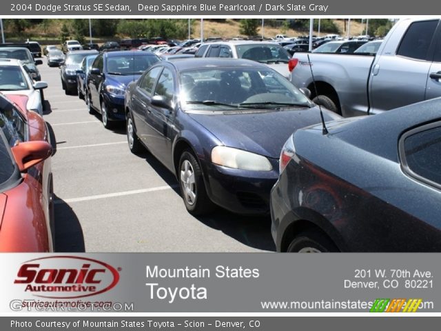 2004 Dodge Stratus SE Sedan in Deep Sapphire Blue Pearlcoat