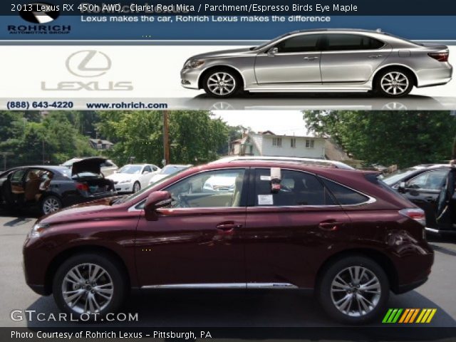 2013 Lexus RX 450h AWD in Claret Red Mica