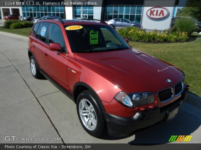 2004 BMW X3 3.0i in Flamenco Red Metallic