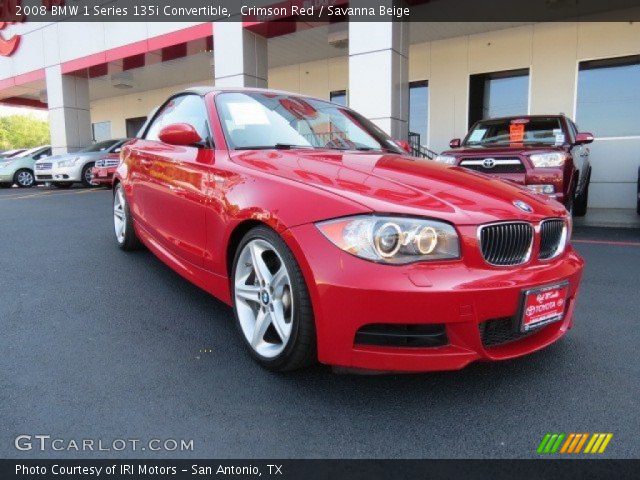 2008 BMW 1 Series 135i Convertible in Crimson Red