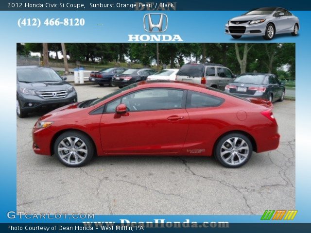 2012 Honda Civic Si Coupe in Sunburst Orange Pearl