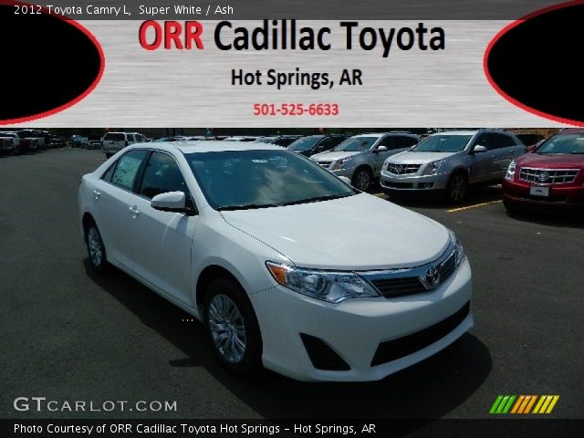 2012 Toyota Camry L in Super White