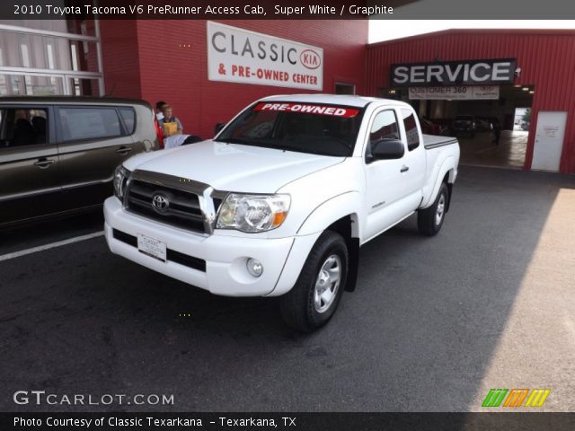 2010 Toyota Tacoma V6 PreRunner Access Cab in Super White