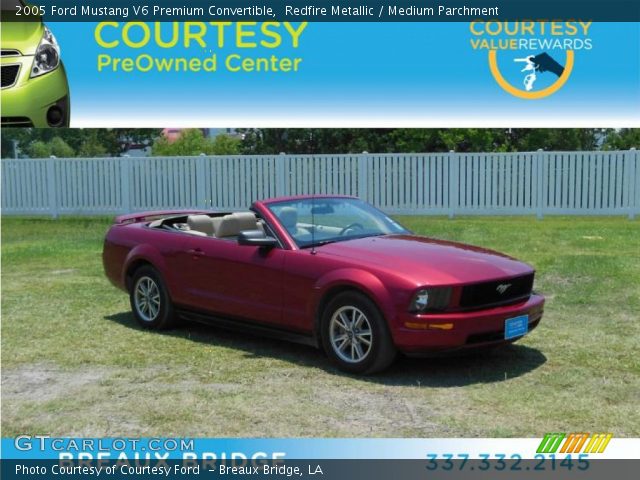 2005 Ford Mustang V6 Premium Convertible in Redfire Metallic