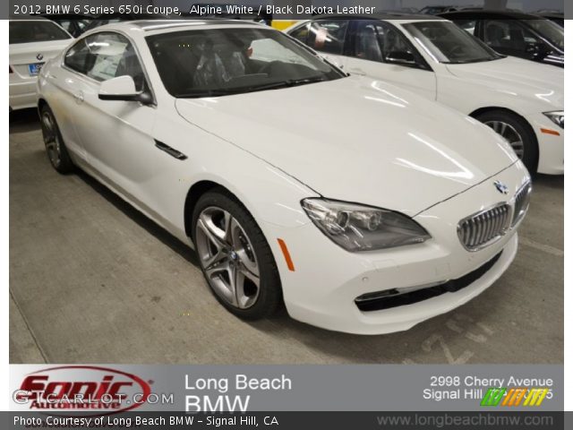 2012 BMW 6 Series 650i Coupe in Alpine White