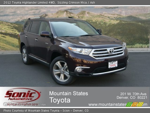 2012 Toyota Highlander Limited 4WD in Sizzling Crimson Mica