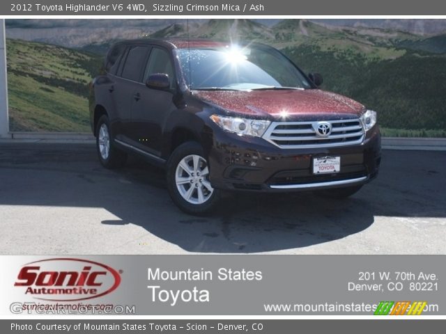 2012 Toyota Highlander V6 4WD in Sizzling Crimson Mica
