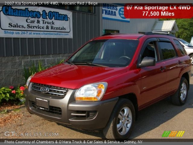 2007 Kia Sportage LX V6 4WD in Volcanic Red