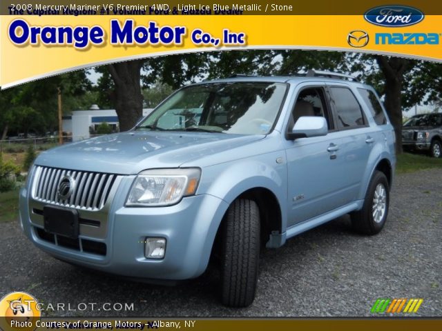 2008 Mercury Mariner V6 Premier 4WD in Light Ice Blue Metallic