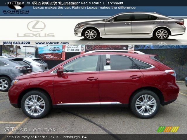 2012 Lexus RX 450h AWD Hybrid in Matador Red Metallic