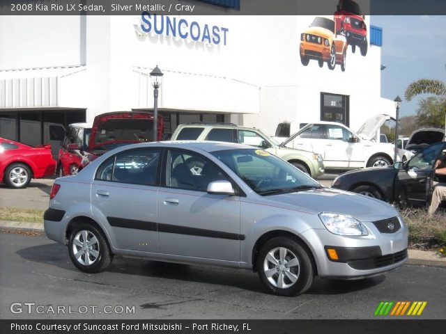 2008 Kia Rio LX Sedan in Silver Metallic