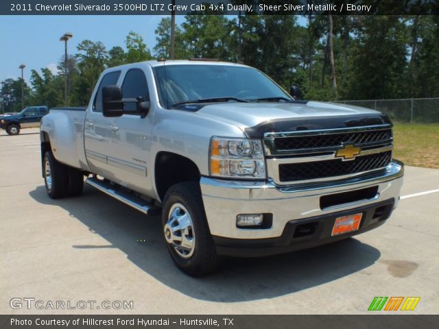 2011 Chevrolet Silverado 3500HD LTZ Crew Cab 4x4 Dually in Sheer Silver Metallic