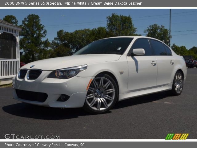 2008 BMW 5 Series 550i Sedan in Alpine White