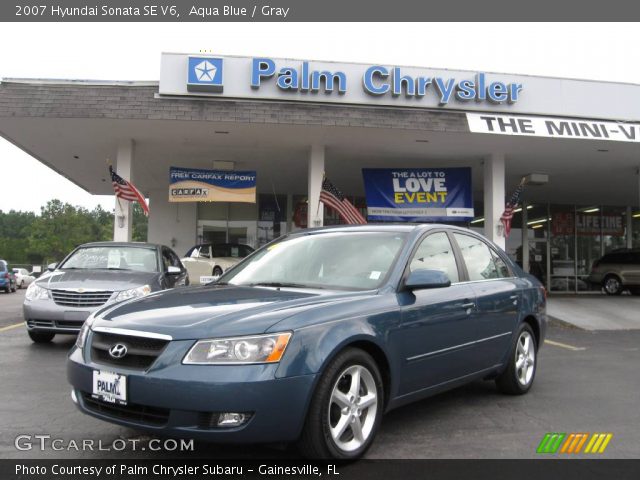 2007 Hyundai Sonata SE V6 in Aqua Blue