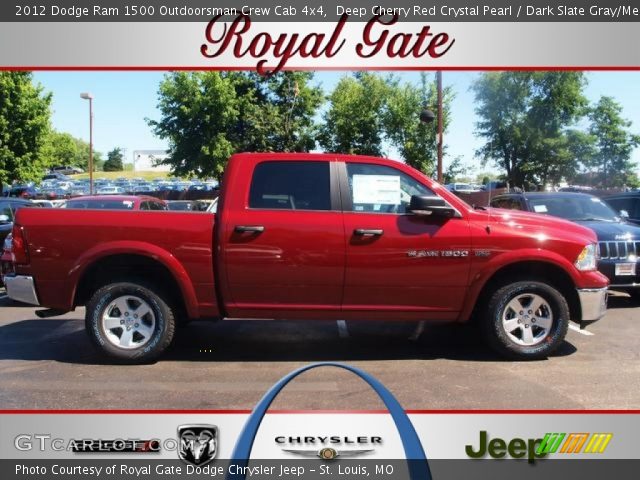2012 Dodge Ram 1500 Outdoorsman Crew Cab 4x4 in Deep Cherry Red Crystal Pearl