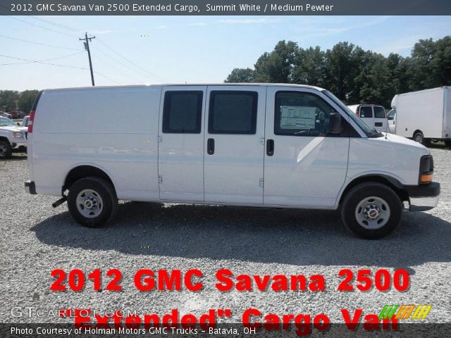 2012 GMC Savana Van 2500 Extended Cargo in Summit White