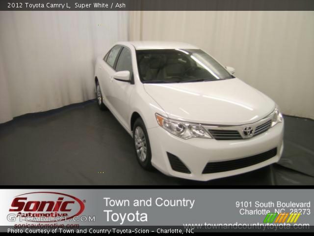 2012 Toyota Camry L in Super White