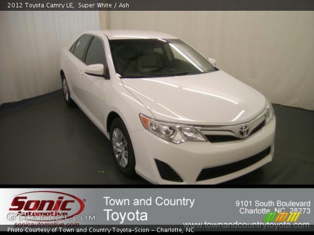 2012 Toyota Camry LE in Super White